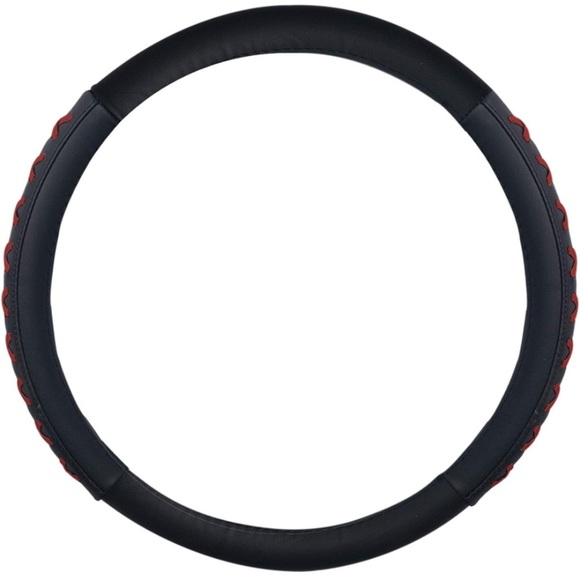 🧋SOLD🧋NIB Steering Wheel Cover with Burgundy Lace up Detail - Picture 3 of 6